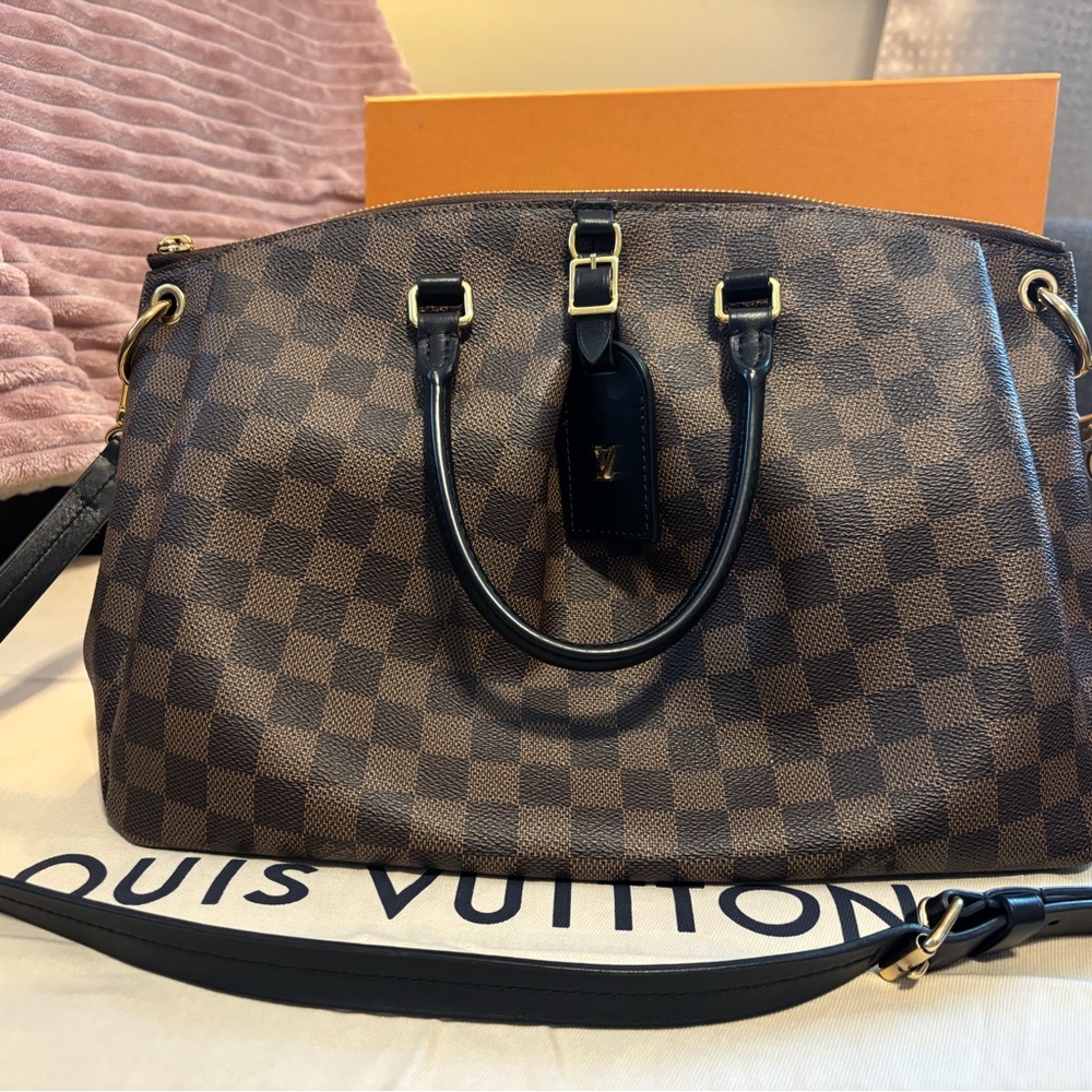 Louis Vuitton Brown Checkered Handbag - Picture 2 of 6